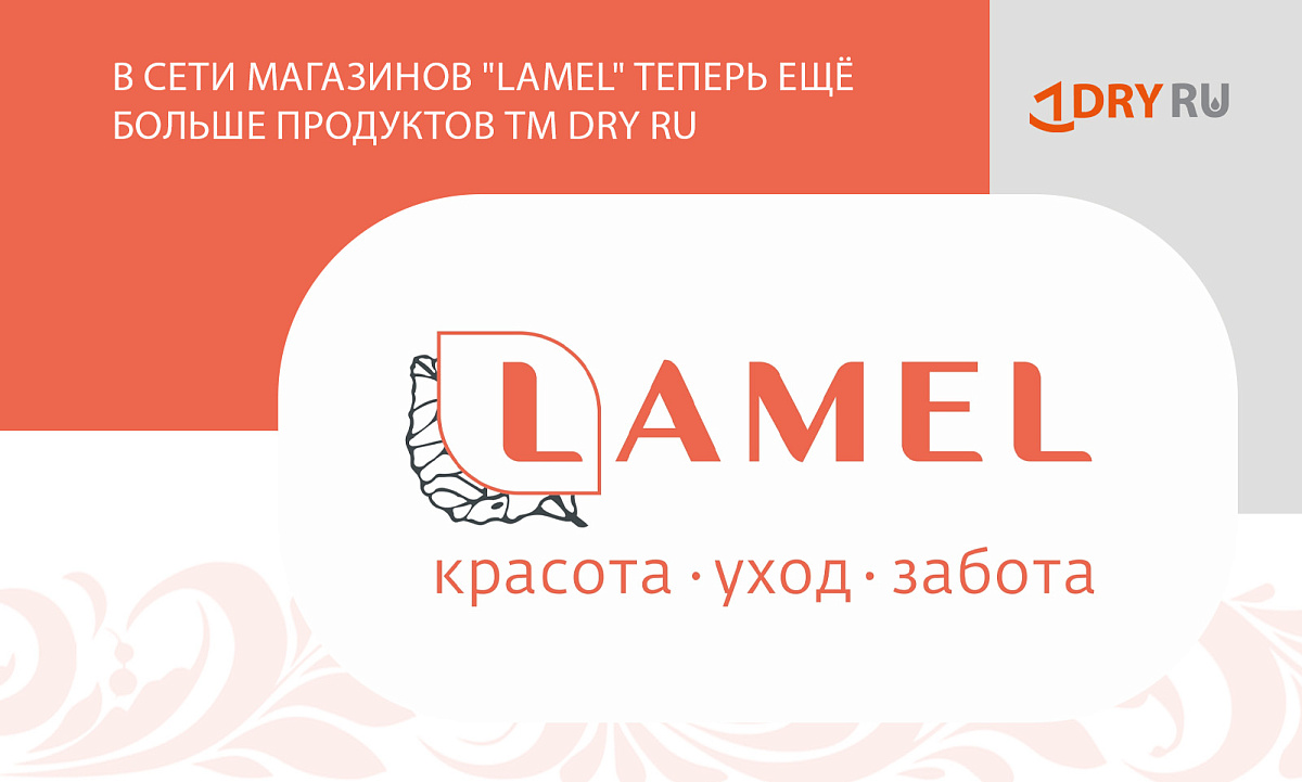В сети магазинов "LAMEL" теперь ещё больше продуктов TM DRY RU.